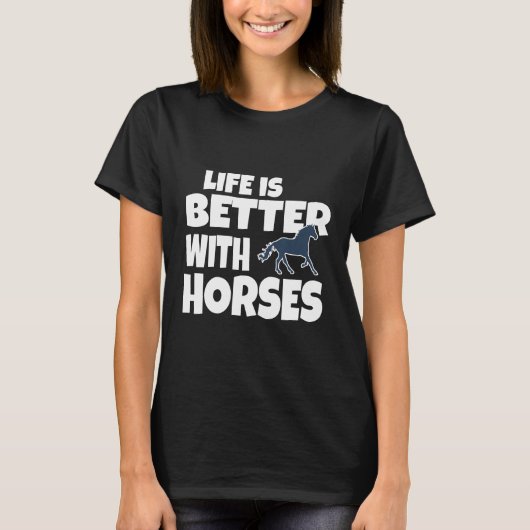馬の馬を持って Tシャツ (正面)
