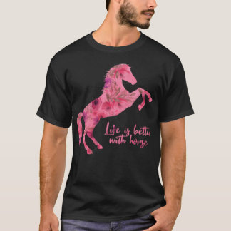 馬の馬を馬に乗せるビビとティナ Tシャツ