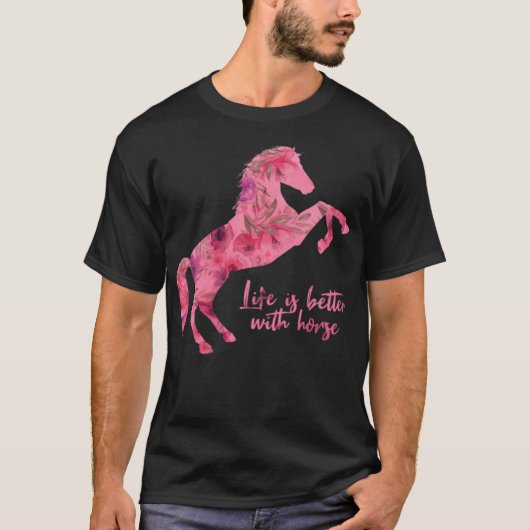 馬の馬を馬に乗せるビビとティナ Tシャツ (正面)