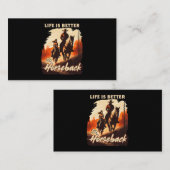 馬の馬乗りの馬の馬乗りの方が人生は良い 名刺 (正面/裏面)