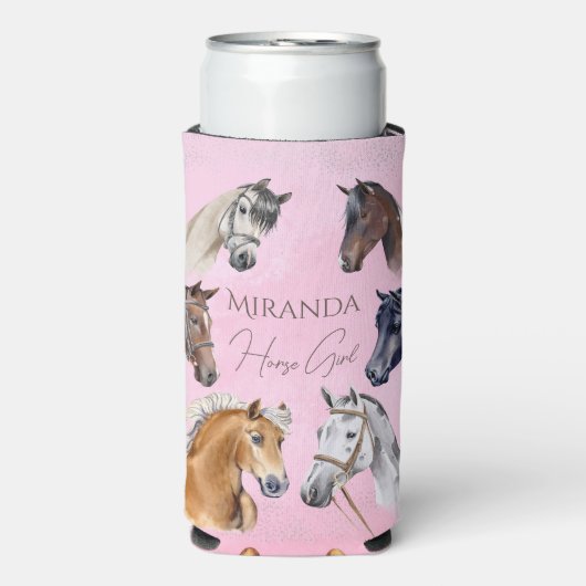 馬の馬乗り誕生日パーティーの贈り物は好意 スリム缶クーラー (Seltzer正面)