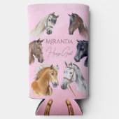 馬の馬乗り誕生日パーティーの贈り物は好意 スリム缶クーラー (正面)