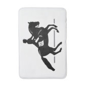 馬の馬場馬術のカスタムイニシャル及び色の背景 バスマット (正面縦)