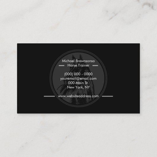 馬の馬術 名刺 (裏面)