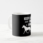 馬の馬蹄乗穏やかな保ギフトアイディア コーヒーマグカップ (正面左)