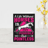  – 馬の馬 カード (黄色い花)