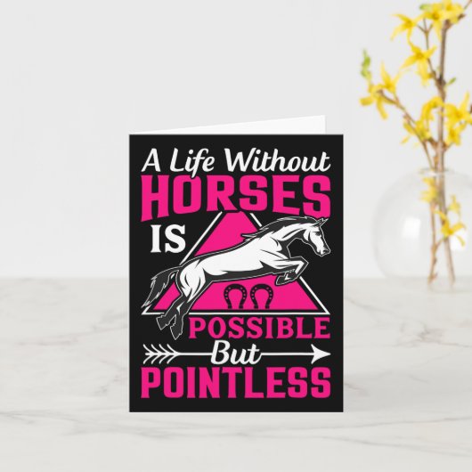  – 馬の馬 カード (黄色い花)