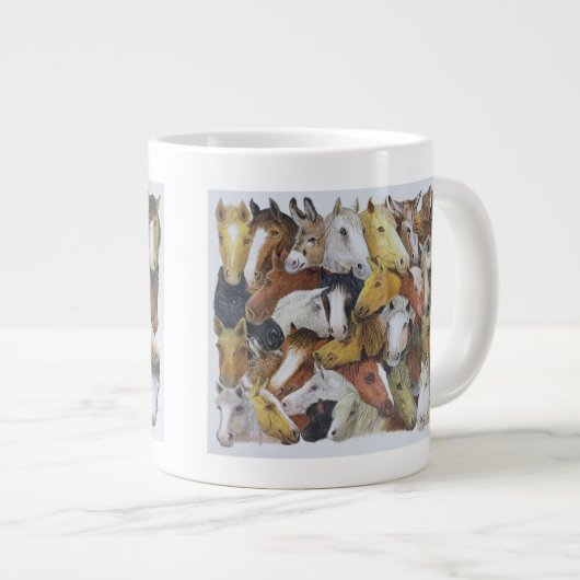 馬の馬 ジャンボコーヒーマグカップ (正面右)