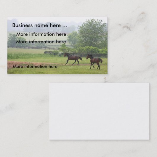 馬の駆け出し名刺 名刺 (正面/裏面)