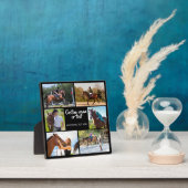 馬の騎乗写真コラージュ ブラック ホワイト モダン フォトプラーク (インサイチュ)