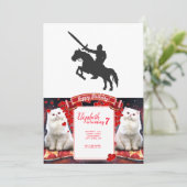 馬の騎士 – 背景色を選択 招待状 (スタンド正面)