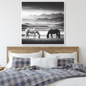 馬の高品質デザインと馬の キャンバスプリント (インサイチュ (寝室))