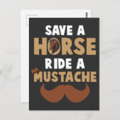 馬の髭を除く馬が髭に乗る ポストカード (正面/裏面)