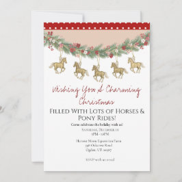 馬の魅力的クリスマス 招待状