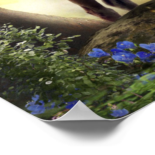 馬の魅惑を受けた森 ポスター (角)