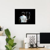 馬の黒いポスターを持つ男 ポスター (ホームオフィス)