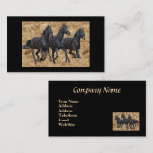 馬の黒い美しいの名刺 名刺 (正面/裏面)