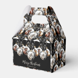 馬の黒と金ゴールドクリスマス引用文 フェイバーボックス