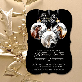 馬の黒と金ゴールドクリスマス