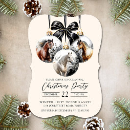 馬の黒と金ゴールドクリスマス