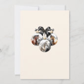 馬の黒と金ゴールドクリスマス 招待状 (裏面)