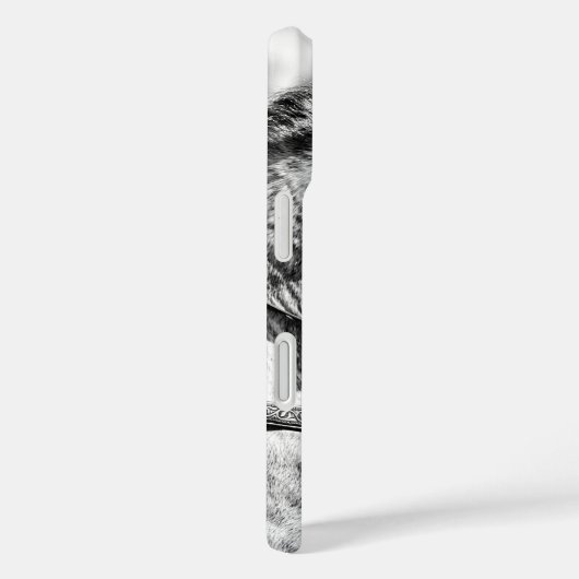 馬の黒白の美術写真 Case-Mate iPhoneケース (裏面 / 右)