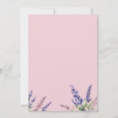 馬の8歳の誕生日 女の子 紫 花柄 サドルアップ 招待状 (裏面)