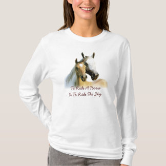 馬のBudiesの女性長袖のTシャツ Tシャツ