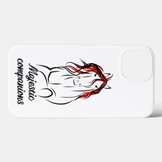 馬のiPhoneケース Case-Mate iPhoneケース (裏面 (横))