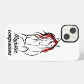 馬のiPhoneケース iPhoneケース (裏面横)