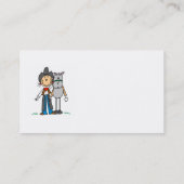 馬のTシャツおよびギフトを持つ女性のカーボーイ 名刺 (裏面)