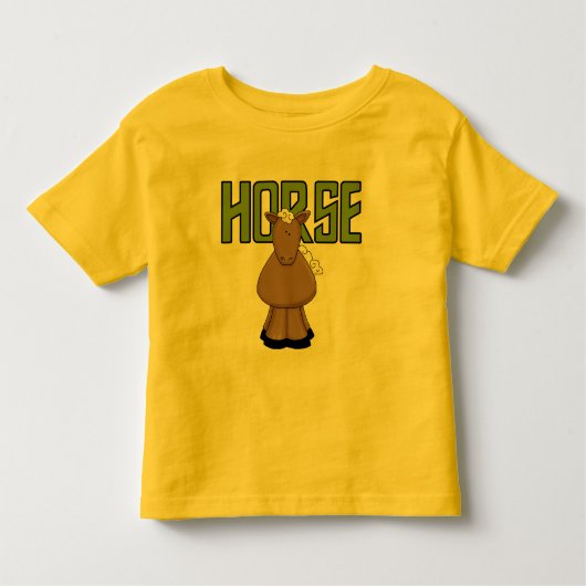 馬のTシャツおよびギフト トドラーTシャツ (正面)