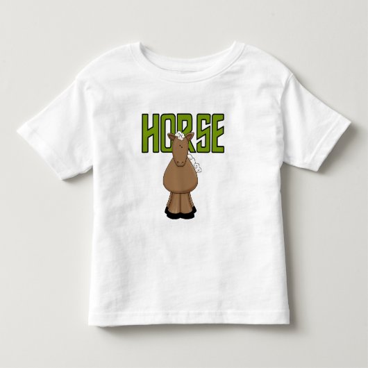 馬のTシャツおよびギフト トドラーTシャツ (正面)