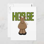 馬のTシャツおよびギフト ポストカード (正面/裏面)