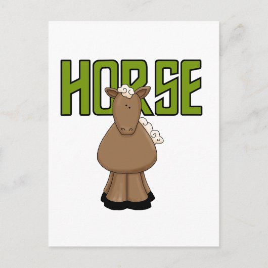 馬のTシャツおよびギフト ポストカード (正面)