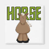 馬のTシャツおよびギフト マグネット (正面)