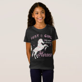 馬のTシャツが大好きな女の子 Tシャツ (正面フル)