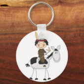 馬のTシャツとギフトに関するインディアン キーホルダー (正面)