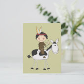 馬のTシャツとギフトに関するインディアン ポストカード (スタンド正面)