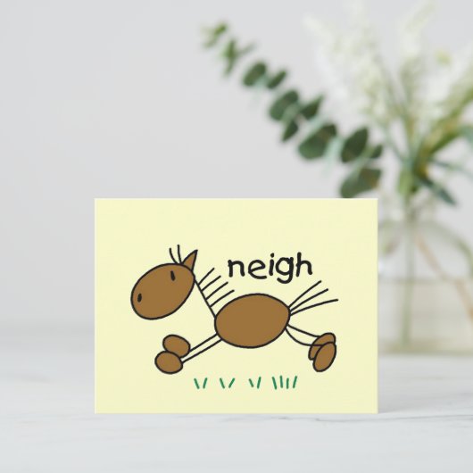 馬のTシャツと贈り物 ポストカード (スタンド正面)