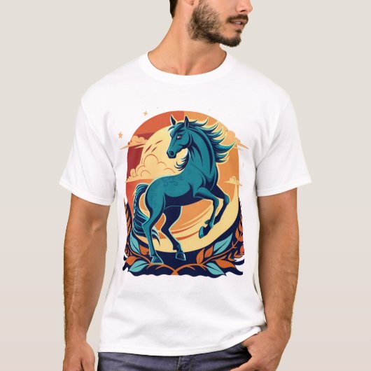 馬のtシャツ tシャツ (正面)