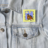 馬はいななきのTシャツおよびギフトを言います 缶バッジ (インサイチュ)