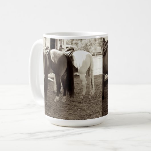馬はコーヒー・マグを接合します コーヒーマグカップ (正面左)