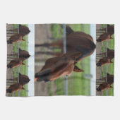 馬はニンジンを取りに来た キッチンタオル (横)