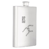 馬はモノグラムに蹄鉄を打ちます フラスク (右)