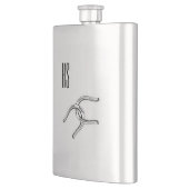 馬はモノグラムに蹄鉄を打ちます フラスク (左)