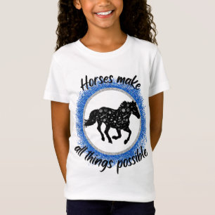 馬は万物を青く輝かせる Tシャツ