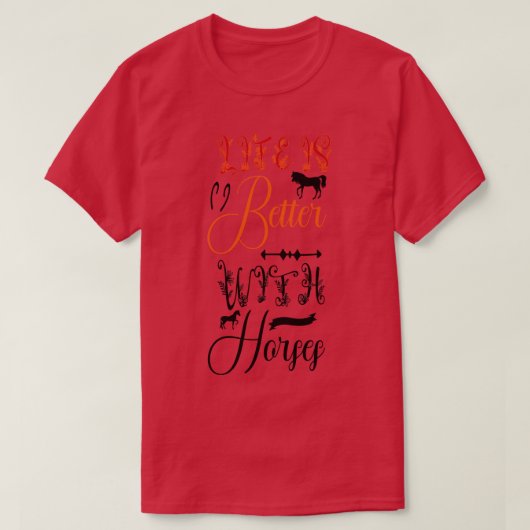 馬は命が好い Tシャツ (デザイン正面)