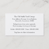 馬は塀を飛び越している 名刺 (裏面)