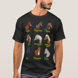 馬は女の子のための乗馬の馬品種 Tシャツ